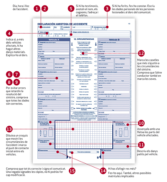 Ajuda per a la declaració d'accident de Regal